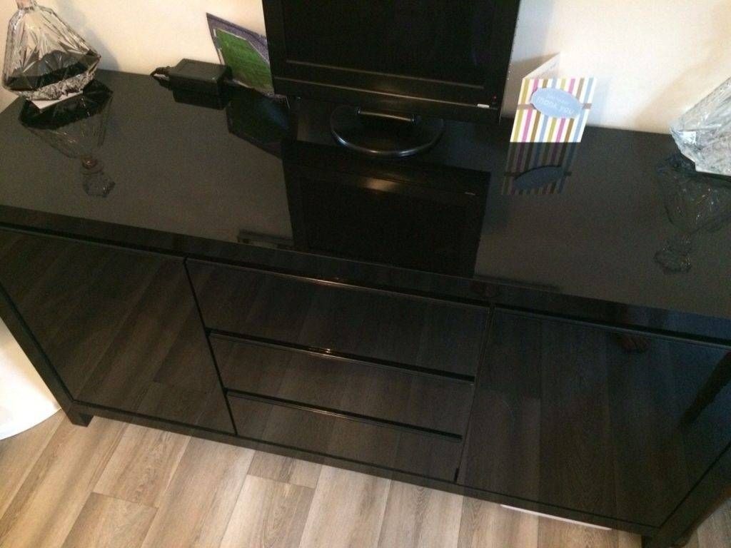 Sideboard Used Next Black Gloss Sideboard In Tn14 Halstead For Regarding Current Next Black Gloss Sideboards (Photo 6 of 15)