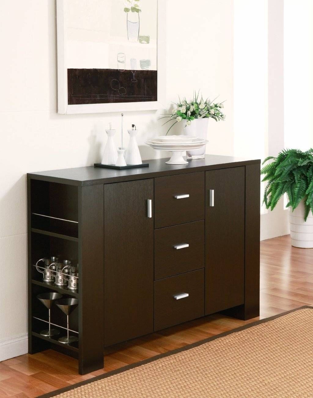 Sideboards: Glamorous Buffet Servers Furniture Buffet Hutch Within 2018 Espresso Sideboards (Photo 5 of 15)