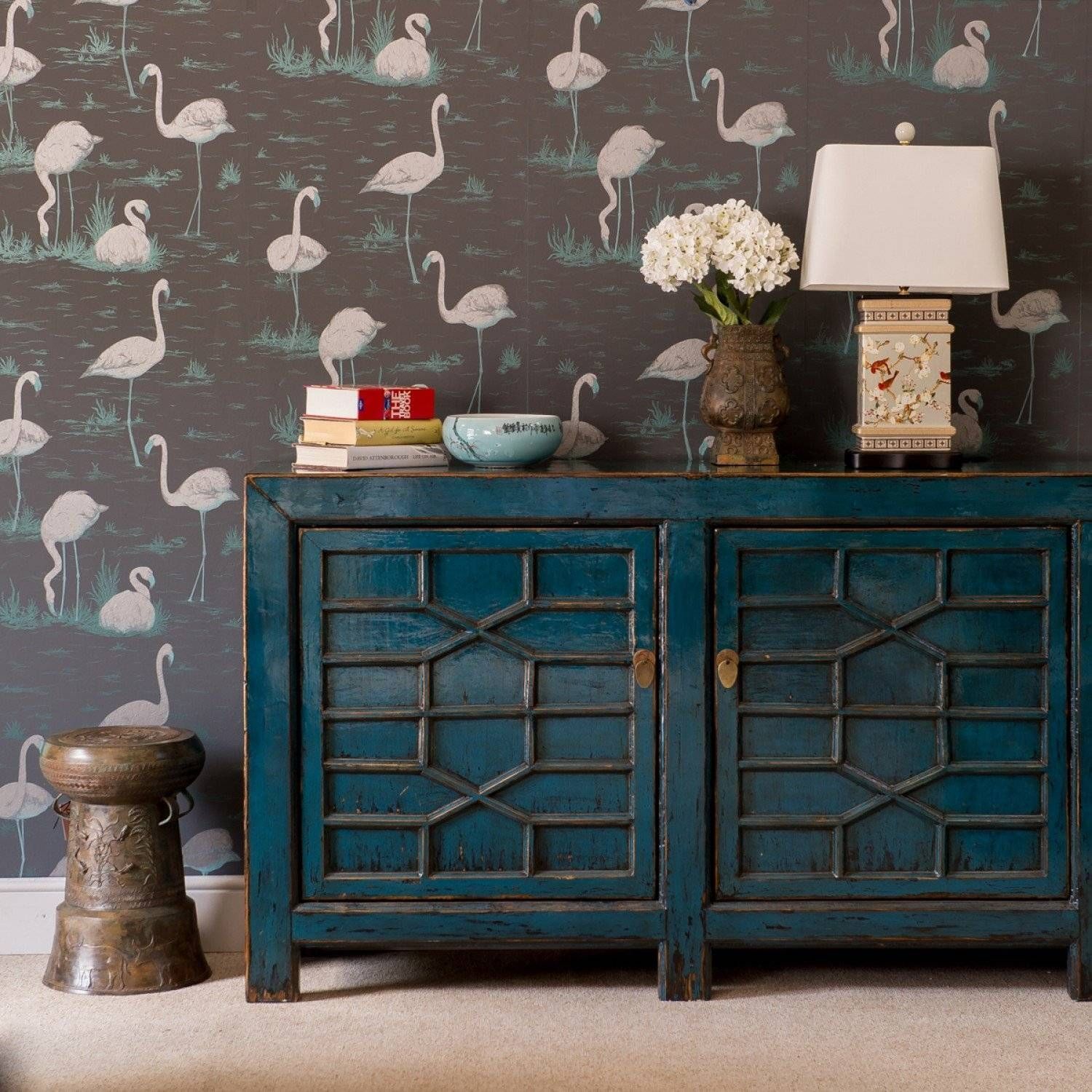 Sideboards: Inspiring Turquoise Sideboard Navy Blue Buffet, Blue Pertaining To 2018 Turquoise Sideboards (View 4 of 15)