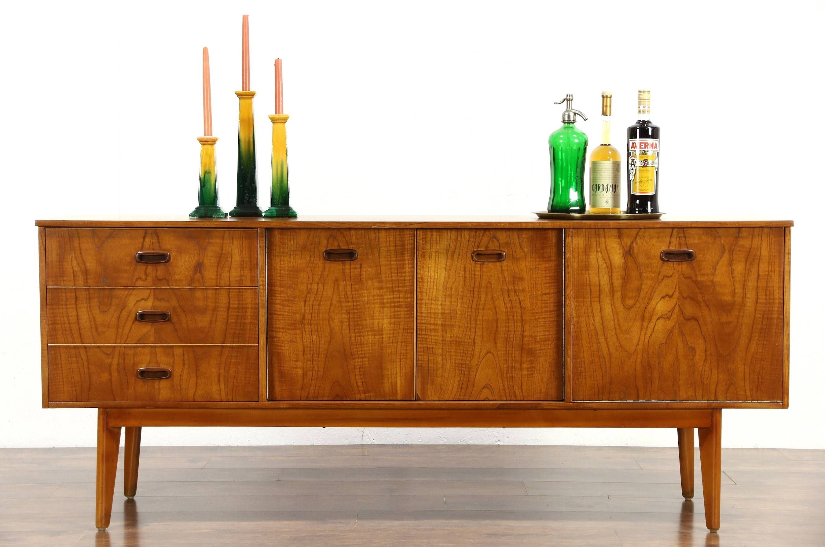 Sold – Midcentury Modern Teak 1960 Vintage Bar Cabinet Sideboard With Best And Newest Sideboard Bar Cabinet (Photo 4 of 15)
