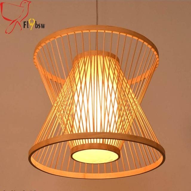 Southeast Asian Japen Style Bamboo Art Pendant Lights Dia 35cm With Regard To 2017 Natural Pendant Lights (View 7 of 15)