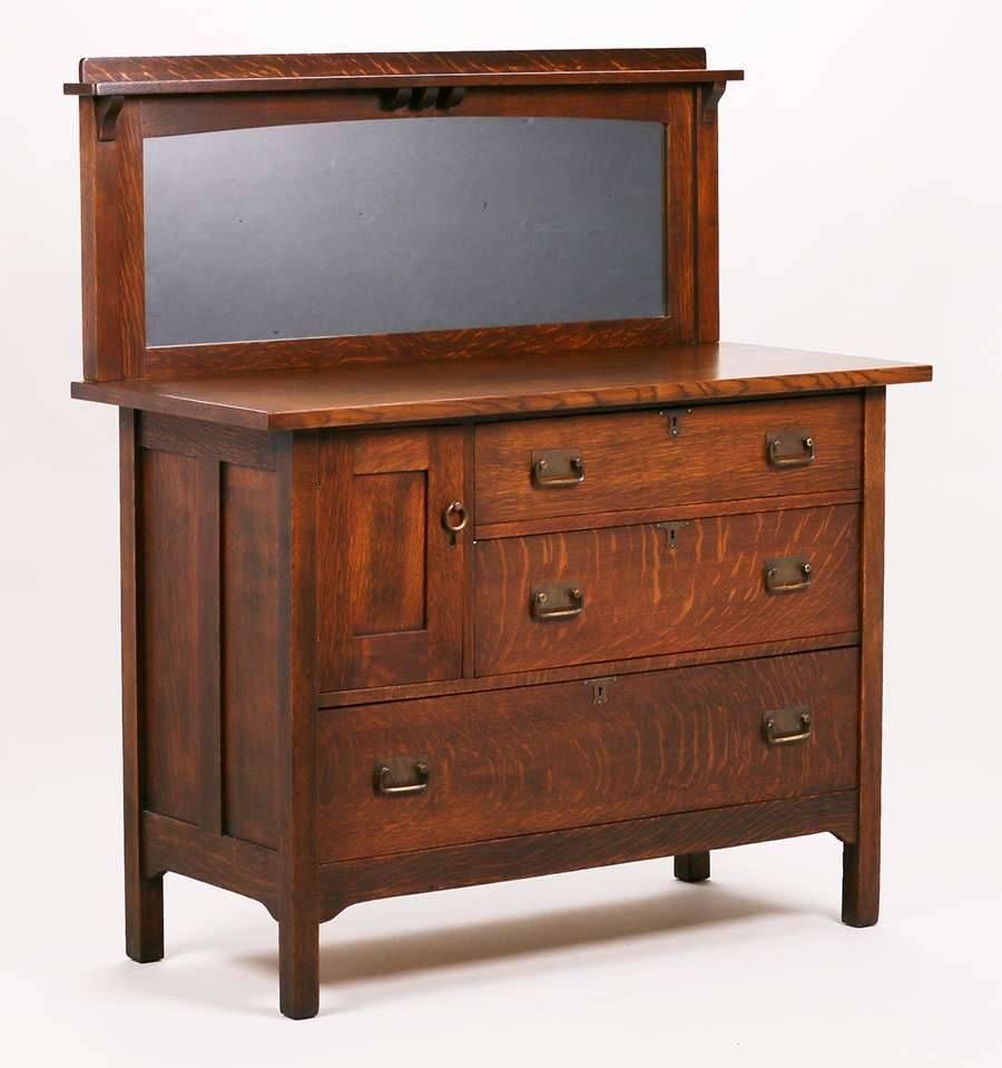 Stickley Brothers Sideboard With Mirror | California Historical Design Intended For Newest Stickley Sideboards (Photo 14 of 15)