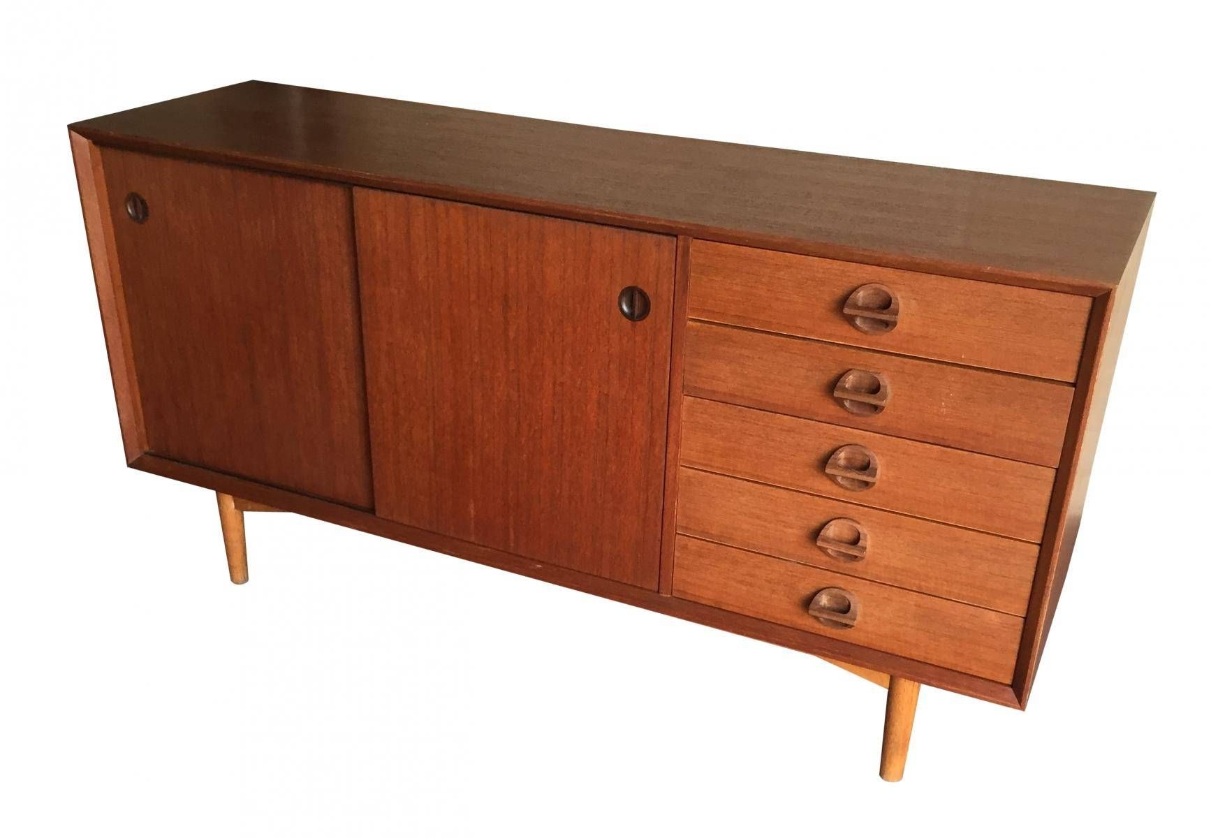 Vintage Sideboard With Sliding Doors, 1960s For Sale At Pamono Pertaining To Recent 60 Inch Sideboards (Photo 14 of 15)