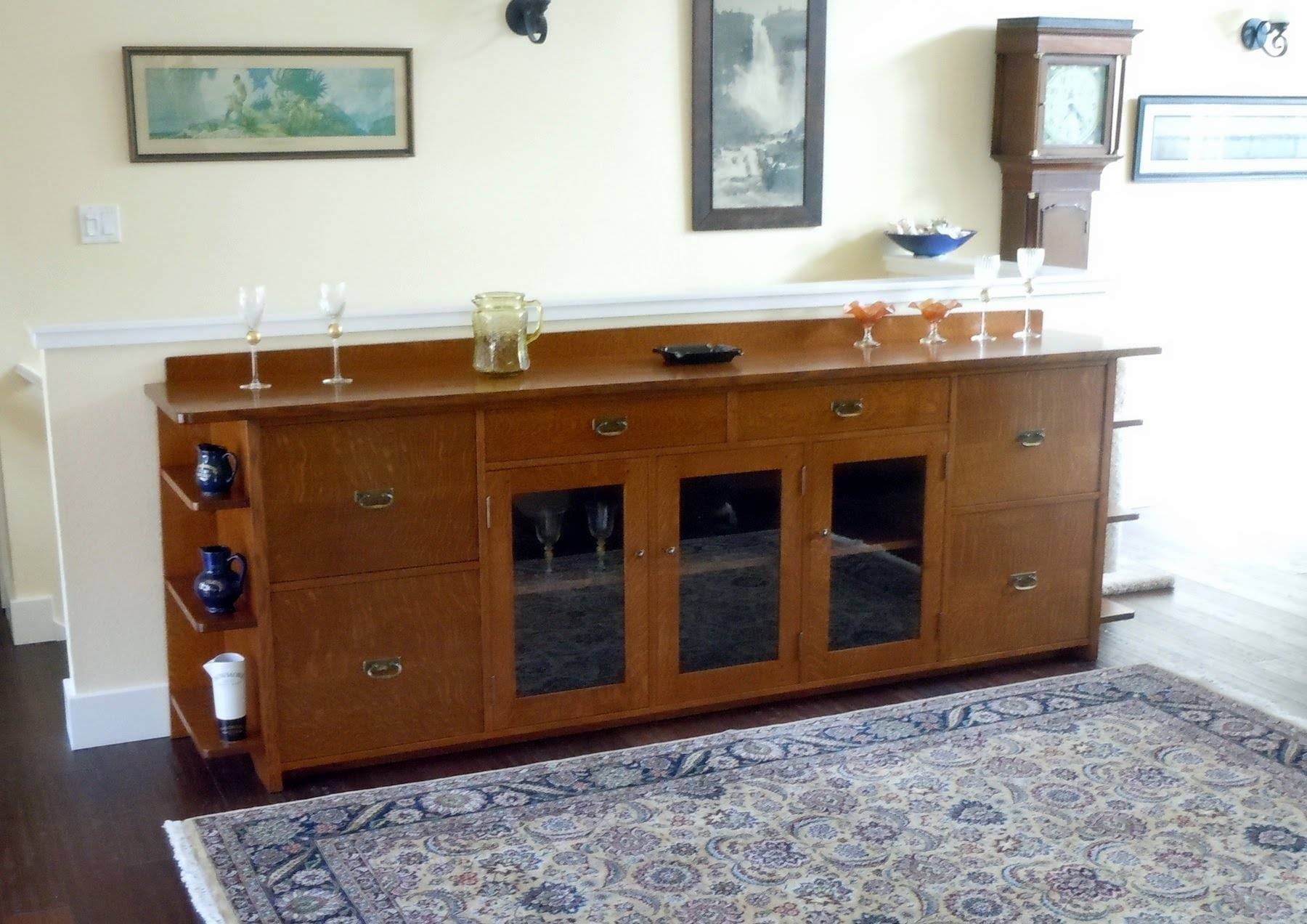 Voorhees Craftsman Mission Oak Furniture – Custom 9 Foot Long Arts In Most Up To Date 6 Foot Sideboards (Photo 1 of 15)