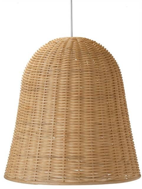 Wicker Bell Pendant Lamp, Natural – Tropical – Pendant Lighting Regarding Most Popular Natural Pendant Lights (View 10 of 15)