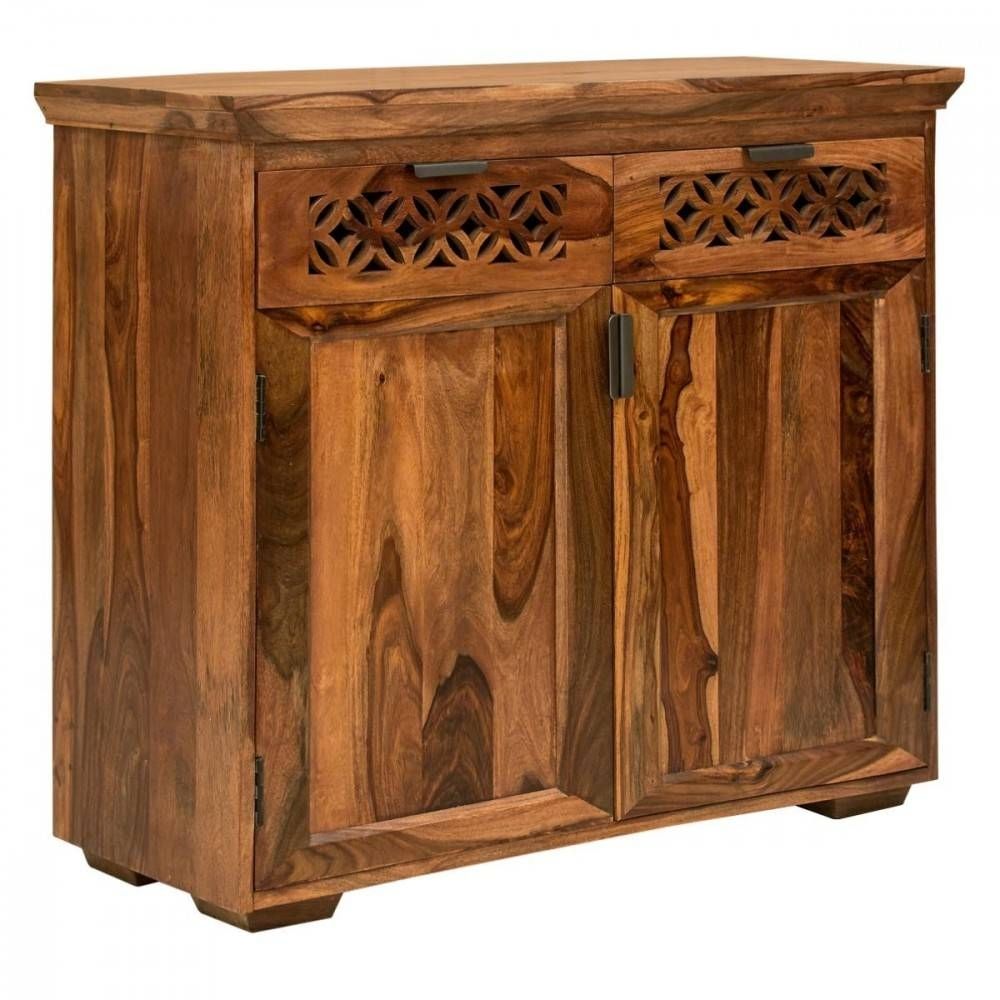 Wooden Sideboard Is Crafted In Solid Sheesham Wood. Furniture Online Regarding Newest Wooden Sideboard Furniture (Photo 11 of 15)