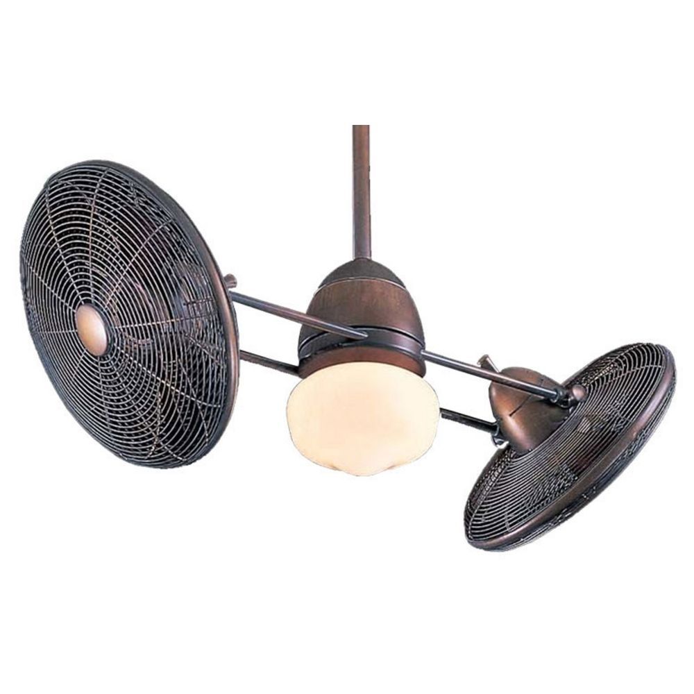 42 Inch Ceiling Fan With Twin Turbofans And Light Kit | F602 Rrb Within Outdoor Directional Ceiling Lights (View 12 of 15)