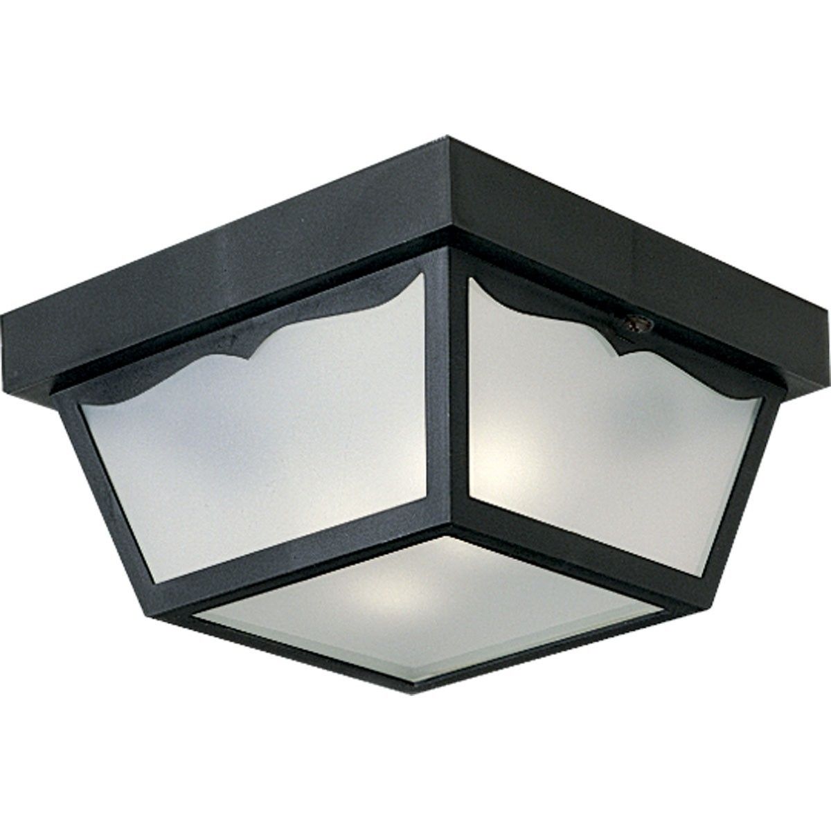 60w Outdoor Flush Mount Non Metallic Ceiling Light – Progress Pertaining To Outdoor Ceiling Lights (View 2 of 15)
