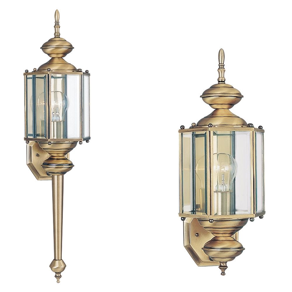 8510 01,one Light Outdoor Wall Lantern,antique Brass Pertaining To Antique Brass Outdoor Lighting (View 2 of 15)