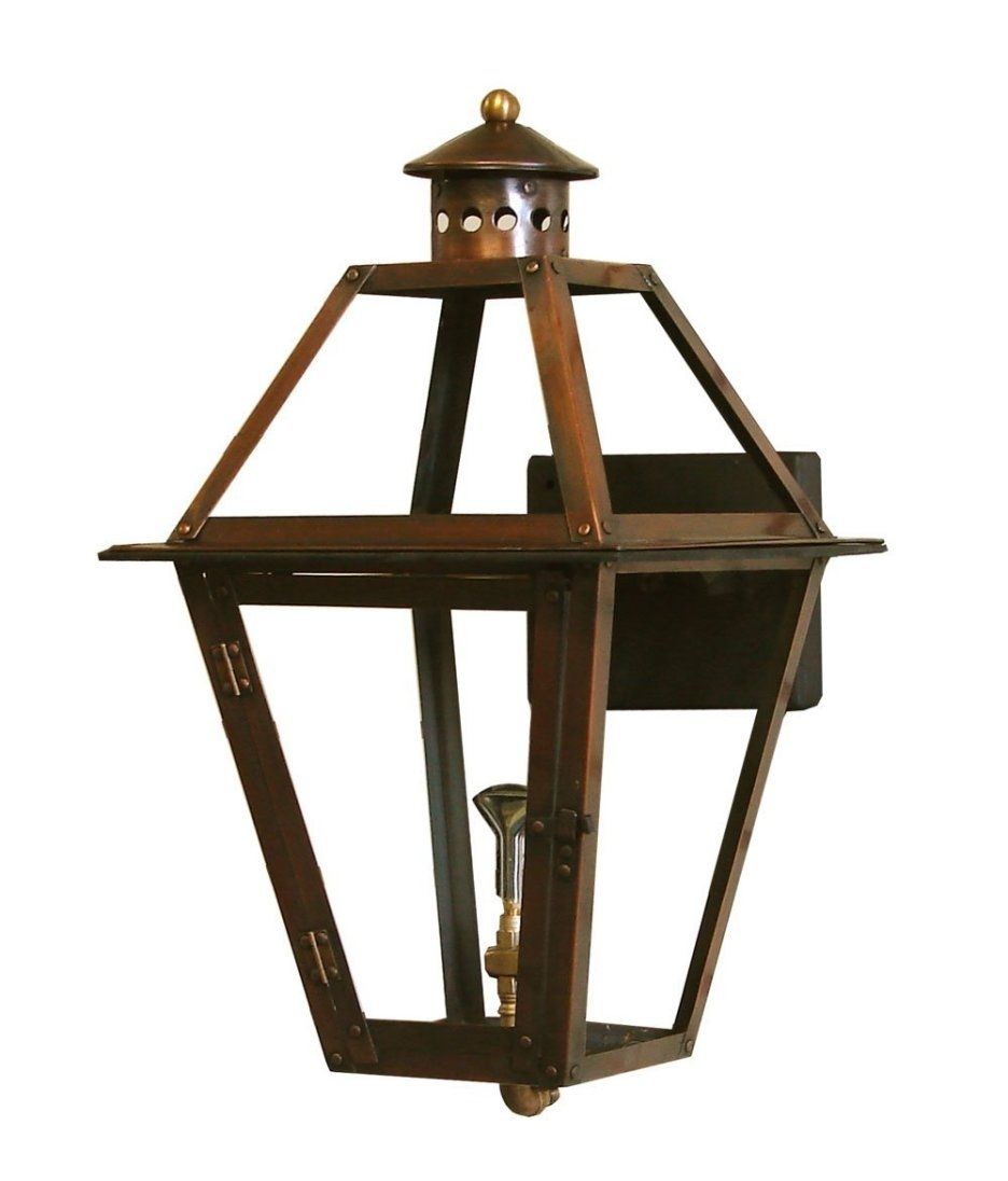 Accessories: Contemporary Wall Mounted Copper Frame Gas Torch Inside Outdoor Wall Mount Gas Lights (Photo 4 of 15)