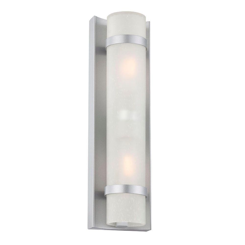 Acclaim Lighting Apollo Collection 2 Light Brushed Silver Outdoor With Regard To Silver Outdoor Wall Lights (View 8 of 15)