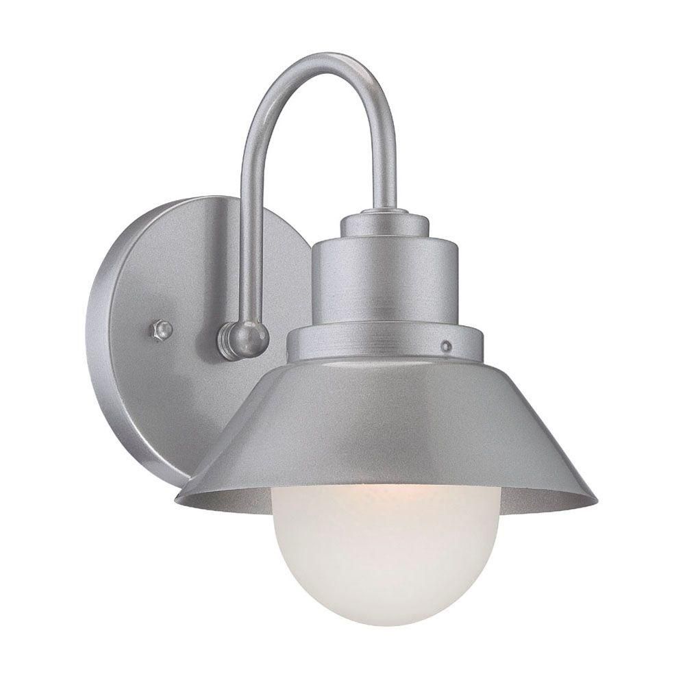 Acclaim Lighting Astro 1 Light Brushed Silver Wall Light 4712bs With Regard To Silver Outdoor Wall Lights (View 7 of 15)