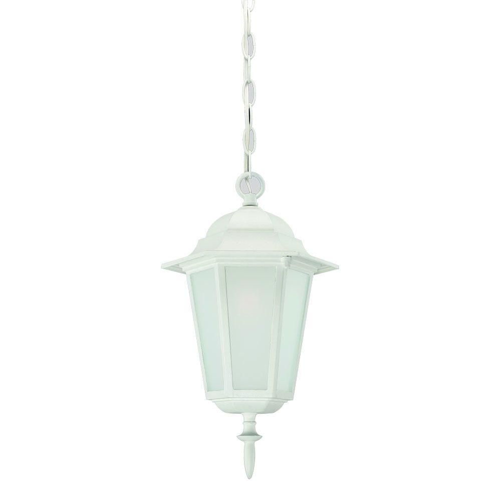 Acclaim Lighting Camelot Collection 1 Light Textured White Outdoor Pertaining To White Outdoor Hanging Lights (Photo 13 of 15)