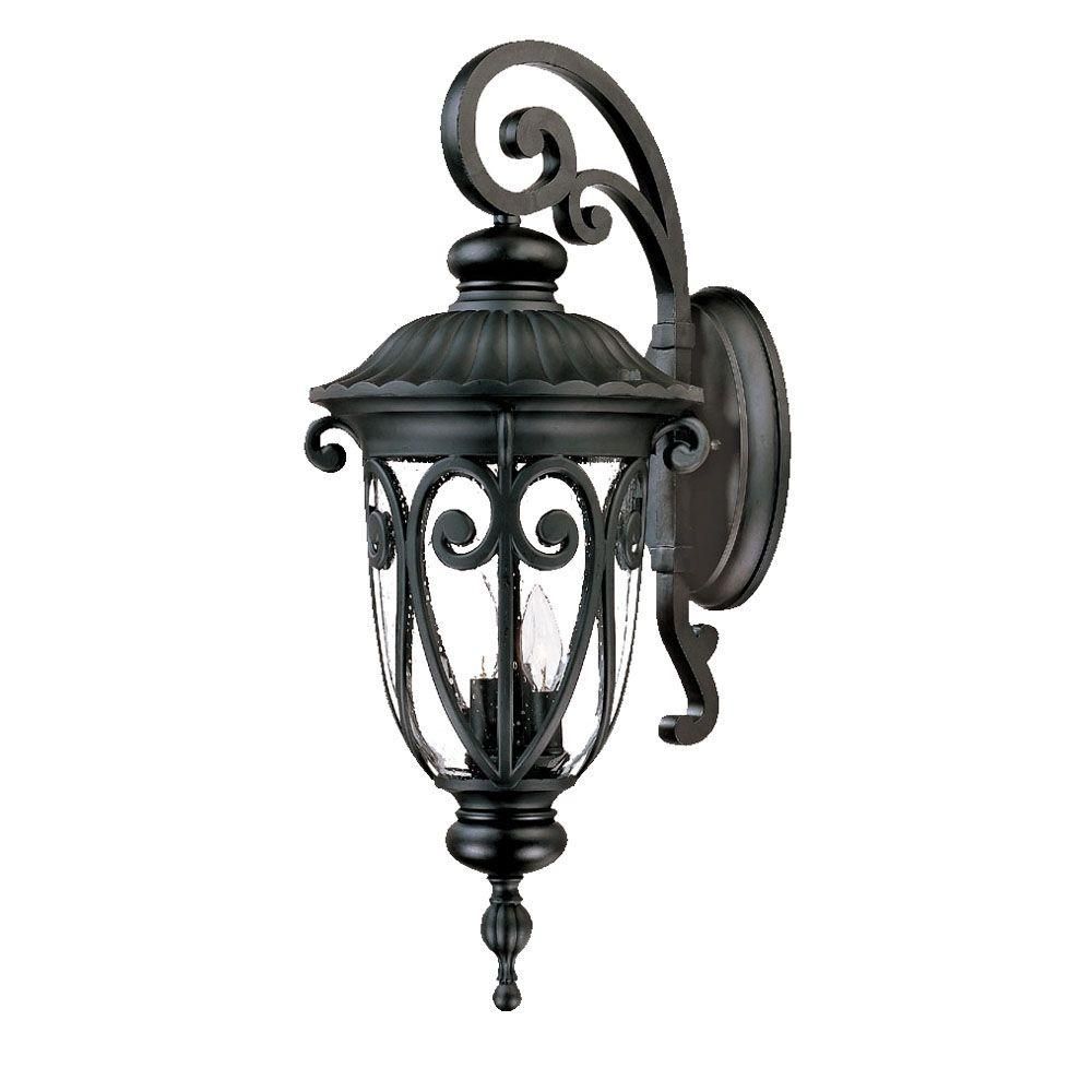 Acclaim Lighting Naples Collection 1 Light Matte Black Outdoor Wall In Acclaim Lighting Outdoor Wall Lights (View 6 of 15)