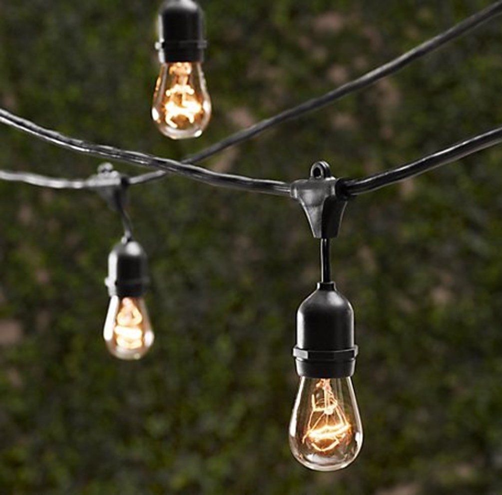 Amazon : String Light Company Vintage 32 Ft Outdoor Commercial With Regard To Outdoor Hanging Lamps At Amazon (Photo 11 of 15)
