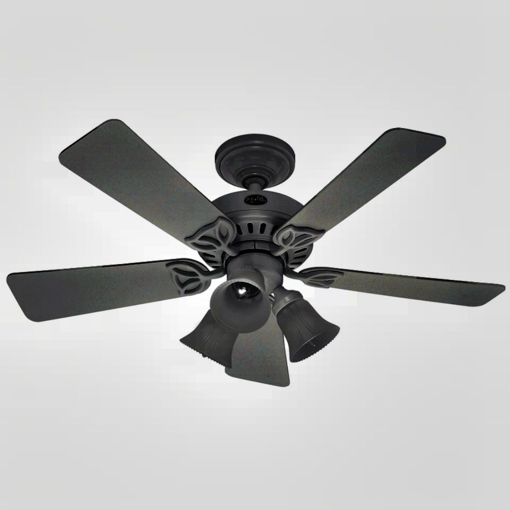 Architecture. Black Ceiling Fan With Light – Telano Inside Black Outdoor Ceiling Fans With Light (Photo 11 of 15)