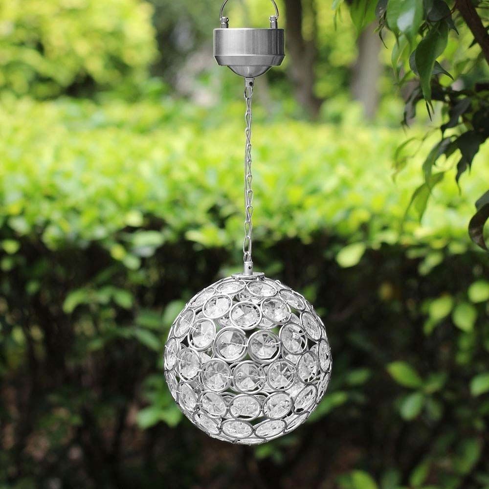 Aria Solar Hanging Crystal Ball Light In Solar Outdoor Hanging Lights (Photo 1 of 15)