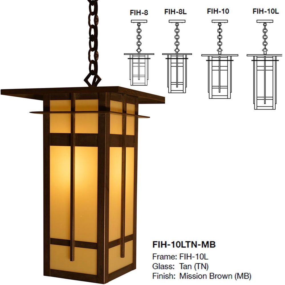 Arroyo Craftsman Fih Finsbury Mission Exterior Hanging Light – Arr Fih Within Craftsman Outdoor Ceiling Lights (Photo 4 of 15)