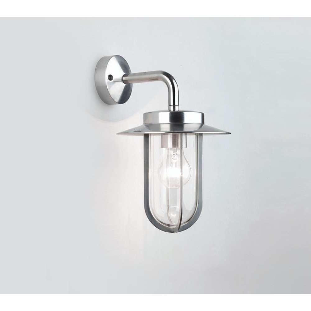 Astro Lighting 0484 Montparnasse Outdoor Wall Light Polished Nickel Regarding Nickel Polished Outdoor Wall Lighting (Photo 1 of 15)