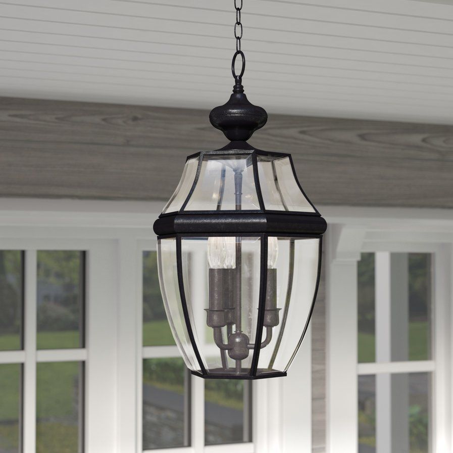 Beaver Creek 3 Light Outdoor Hanging Lantern | Foyer | Pinterest Intended For Hanging Outdoor Entrance Lights (View 9 of 15)