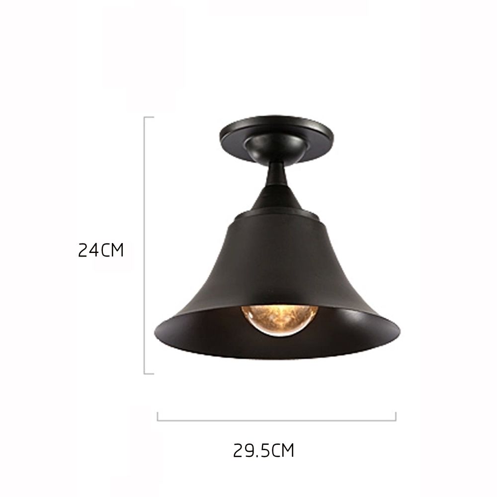 Bell Shape Outdoor Ceiling Lights Vintage Classic Black Indoor With Regard To Vintage Outdoor Ceiling Lights (View 11 of 15)