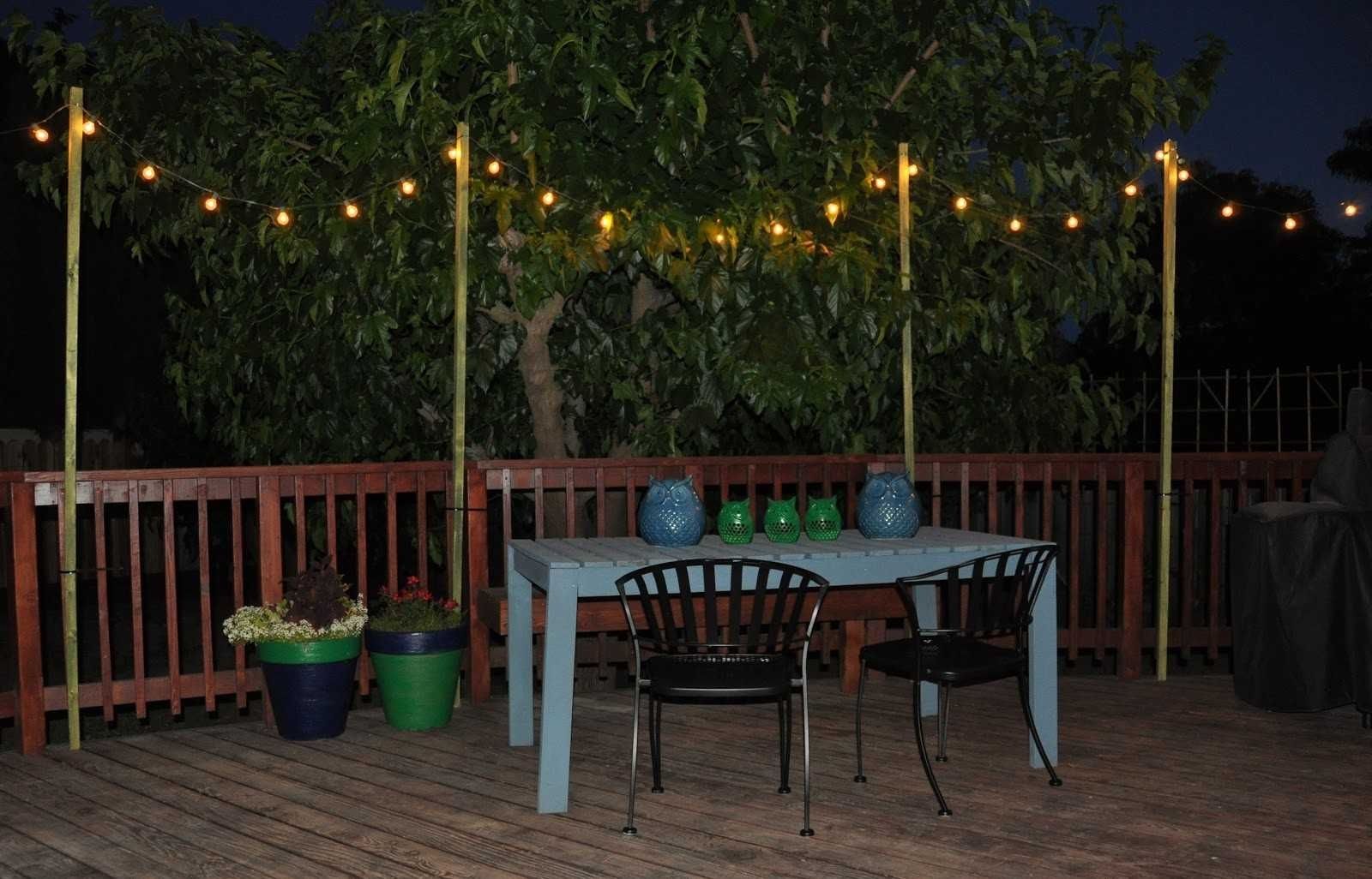 Best Way Hang Outdoor String Inspirations Also Outstanding Lights With Regard To Hanging Outdoor Lights Without Trees (View 3 of 15)
