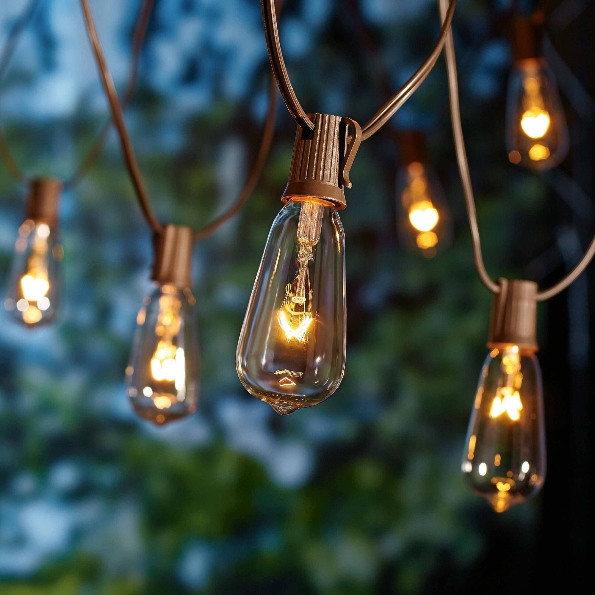 Better Homes And Gardens Outdoor Glass Edison String Lights, 10 Inside Outdoor Hanging Lights At Walmart (Photo 1 of 15)