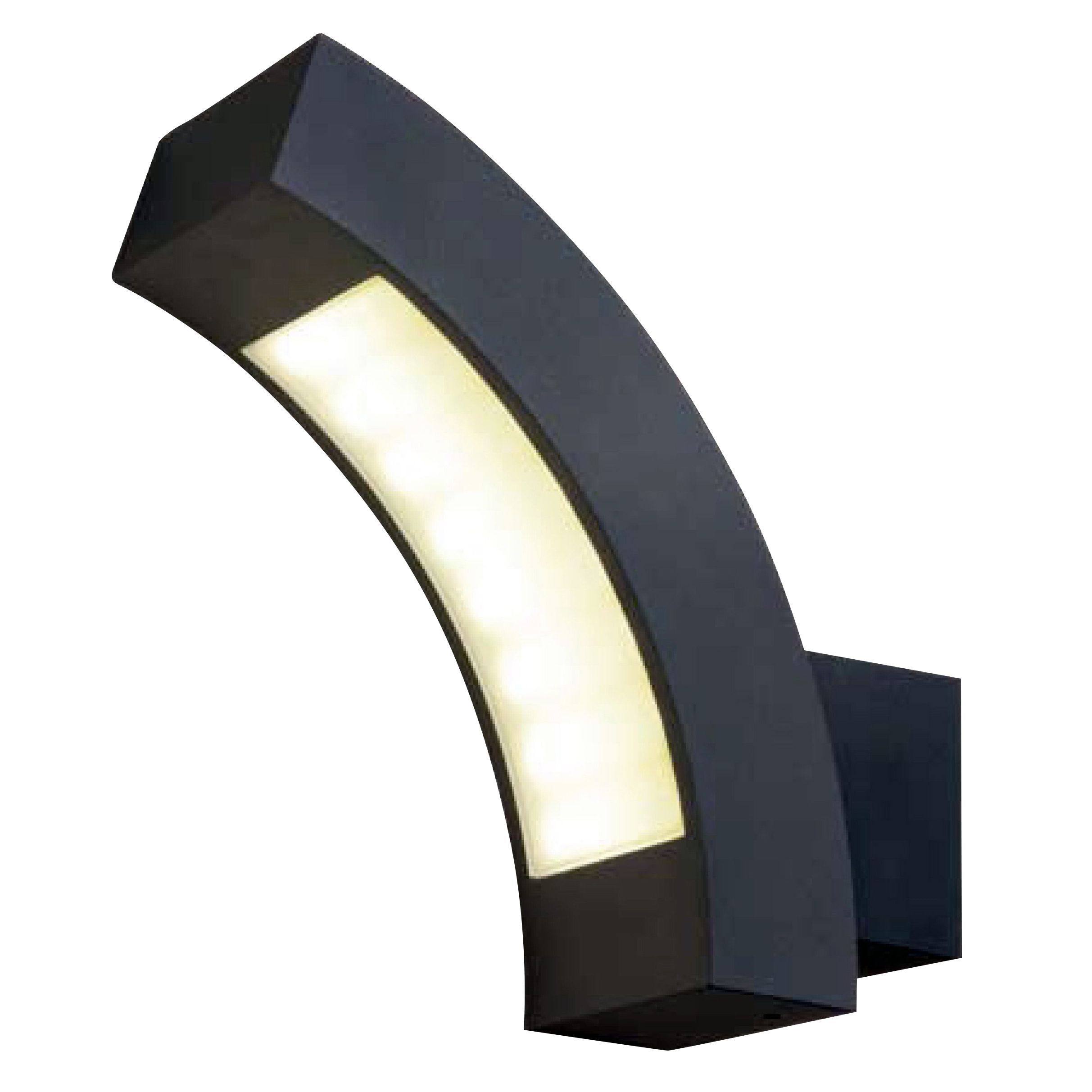 Blooma Ross Charcoal Mains Powered External Wall Light | Walls Pertaining To Outdoor Wall Spotlights (View 3 of 15)