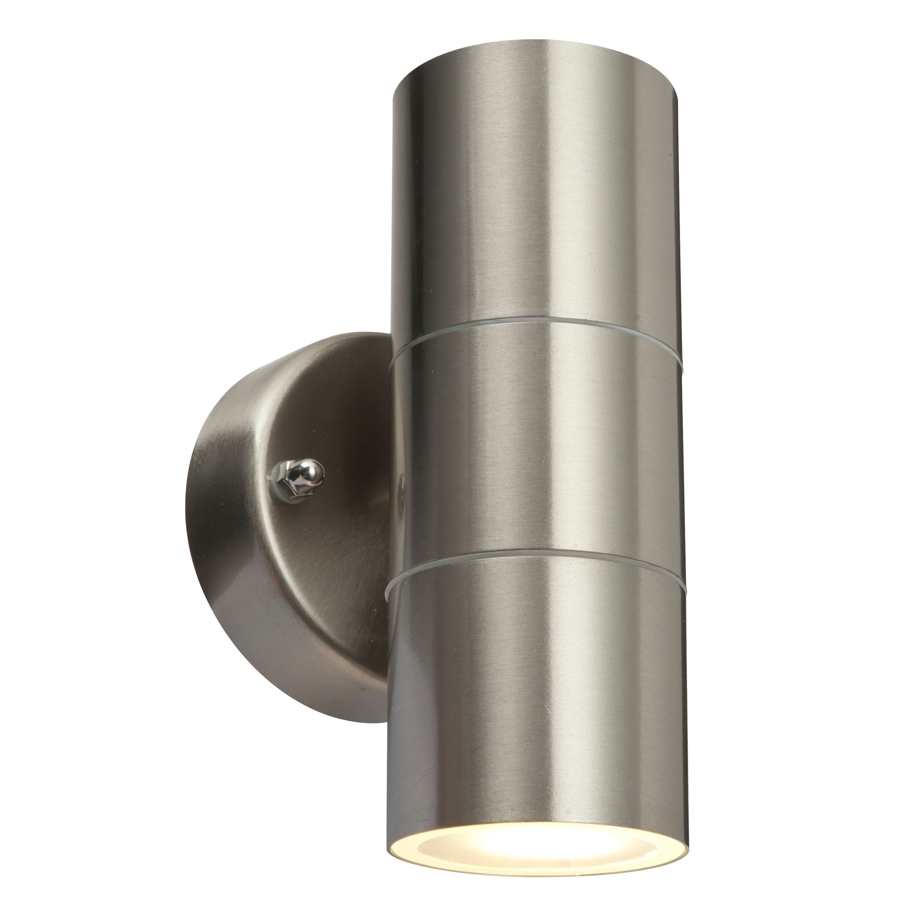 Blooma Sommus Stainless Steel Mains Powered External Up & Down Wall Inside Outdoor Wall Down Lighting (View 14 of 15)