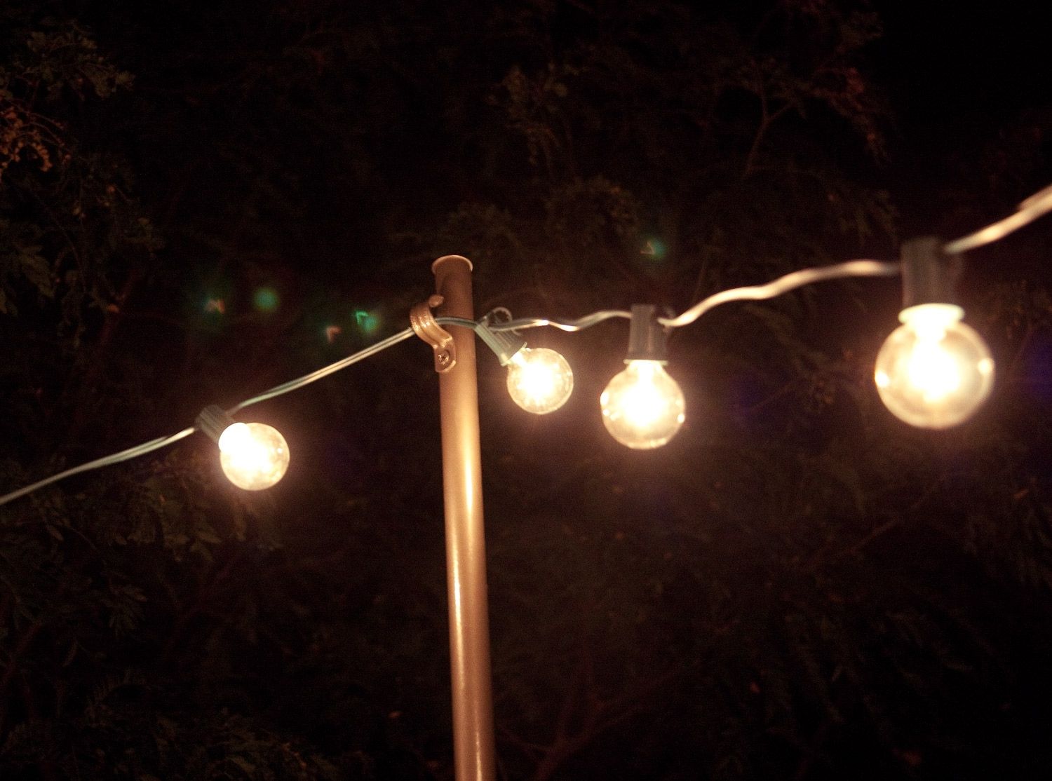 Bright July: {diy}: Outdoor String Lights With Regard To Hanging Outdoor Lights On Deck (View 15 of 15)