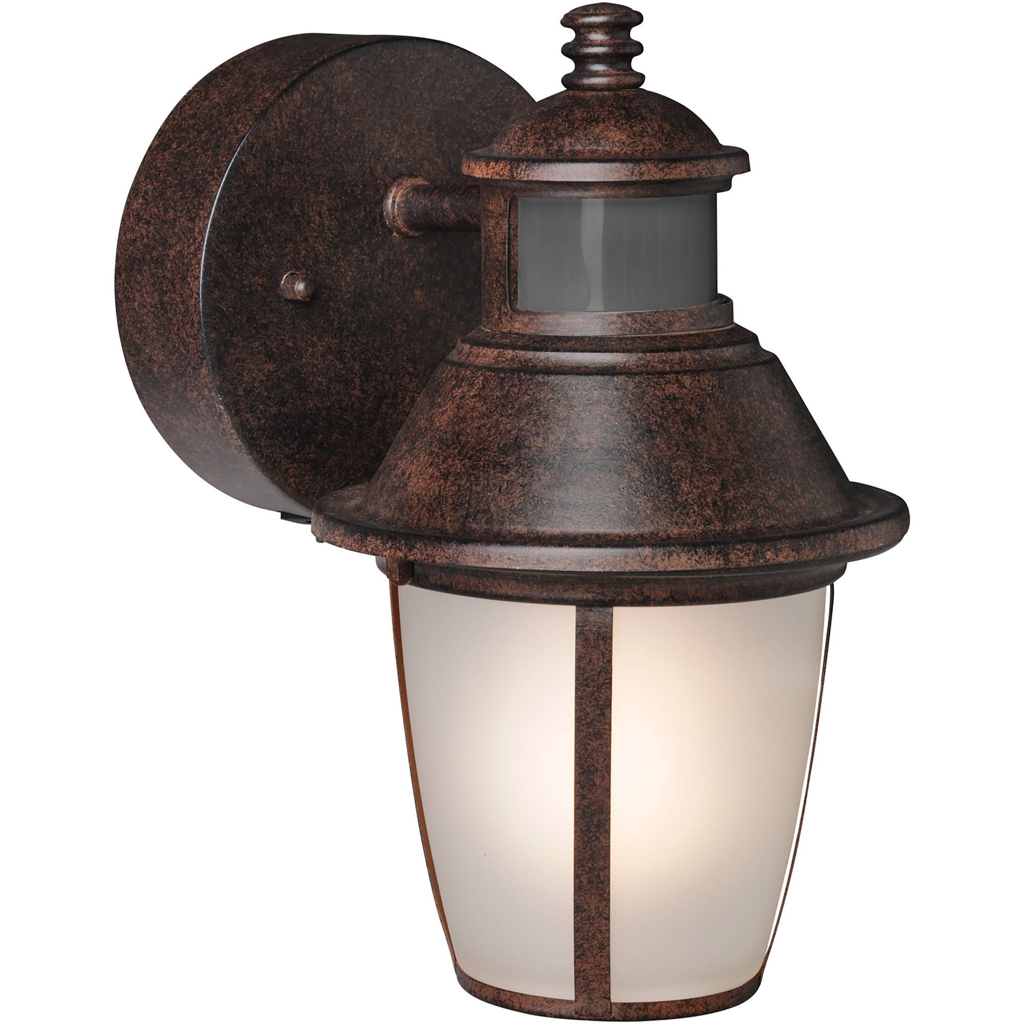 Brink's Led Outdoor Wall Lantern Motion Security Light, Bronze Intended For Outdoor Wall Lighting At Walmart (Photo 1 of 15)
