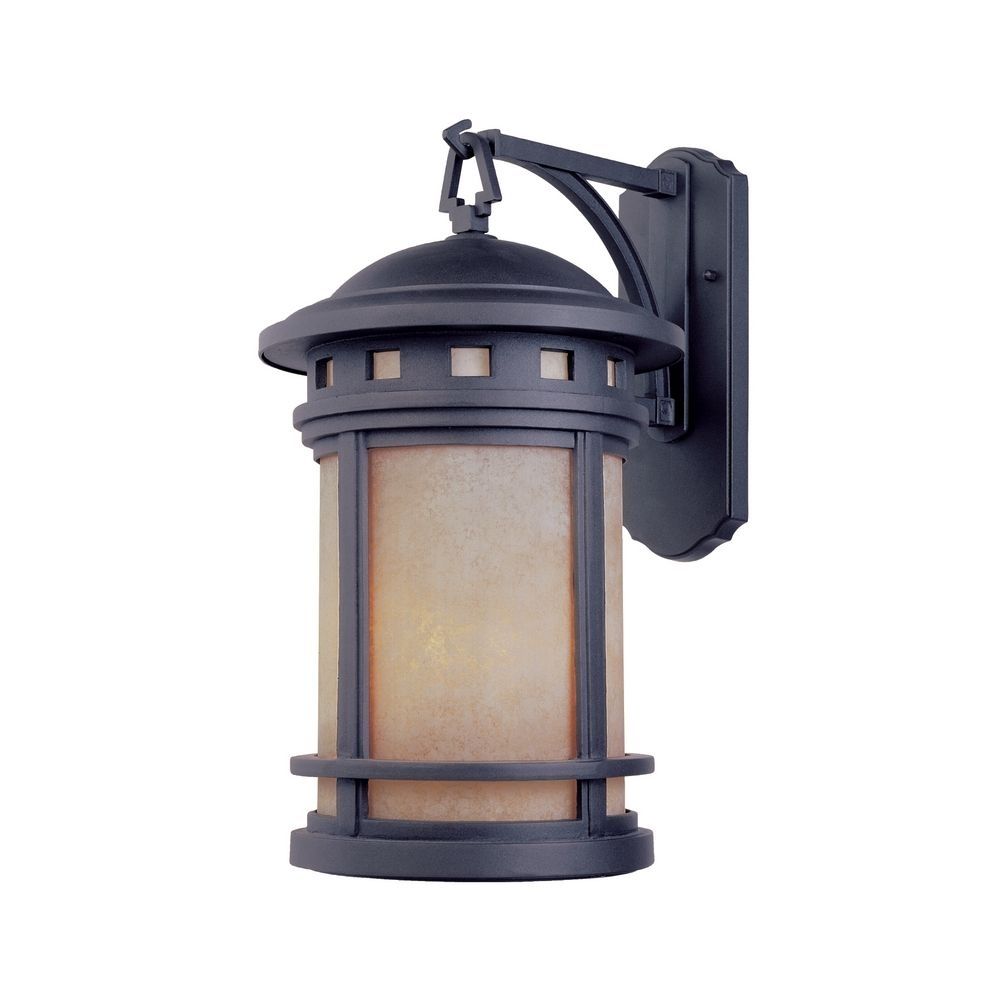 Bronze Outdoor Wall Lantern With Amber Glass | 2371 Am Mp In Craftsman Outdoor Wall Lighting (View 8 of 15)