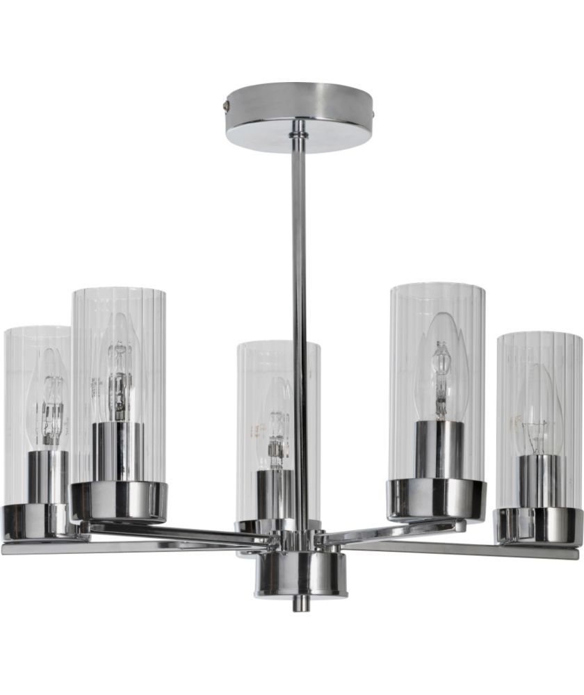 Buy Heart Of House Wallis 5 Light Ceiling Fitting – Chrome At Argos Within Argos Outdoor Wall Lighting (Photo 12 of 15)