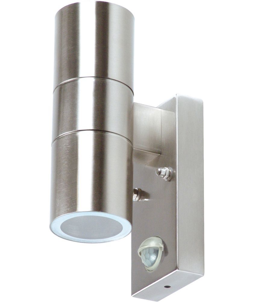 Buy Ranex Arezzo Double Outdoor Wall Light With Motion Detector At Throughout Argos Outdoor Wall Lighting (View 10 of 15)