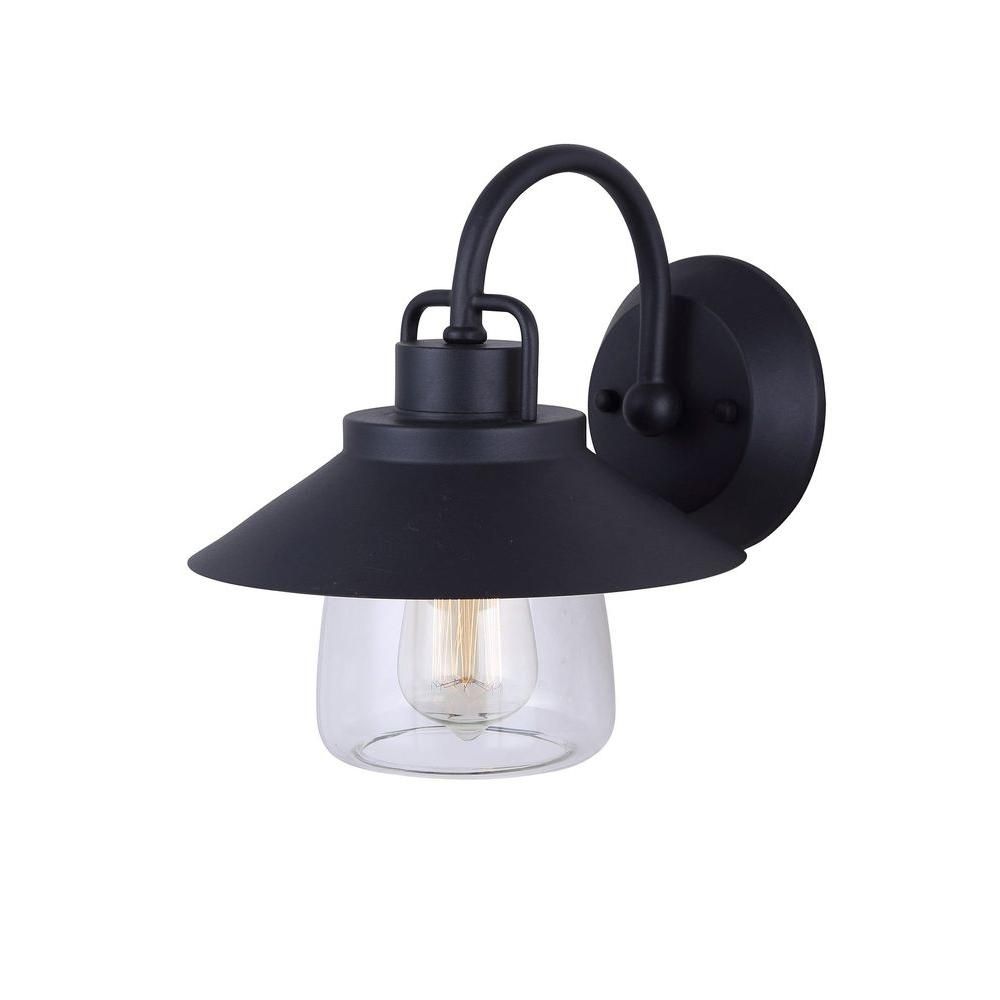 Canarm Colorado 1 Light Black Outdoor Wall Lantern With Clear Glass With Patriot Lighting Outdoor Wall Lights (Photo 4 of 15)