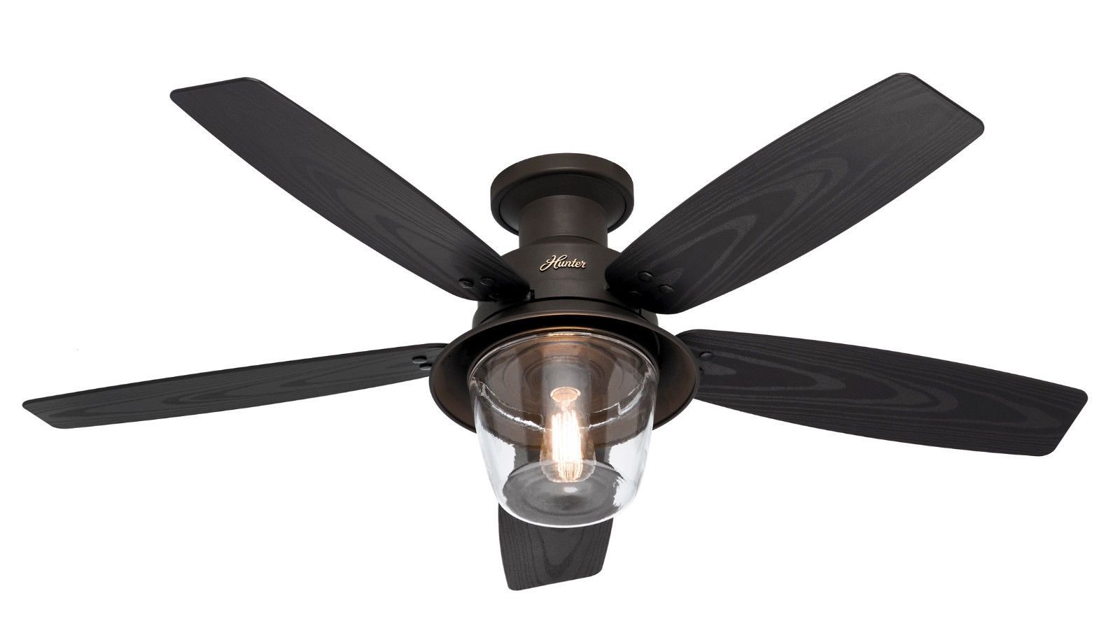 Ceiling Fan: Marvelous Bronze Outdoor Ceiling Fan With Light Dark Pertaining To Hunter Outdoor Ceiling Fans With Lights And Remote (Photo 11 of 15)