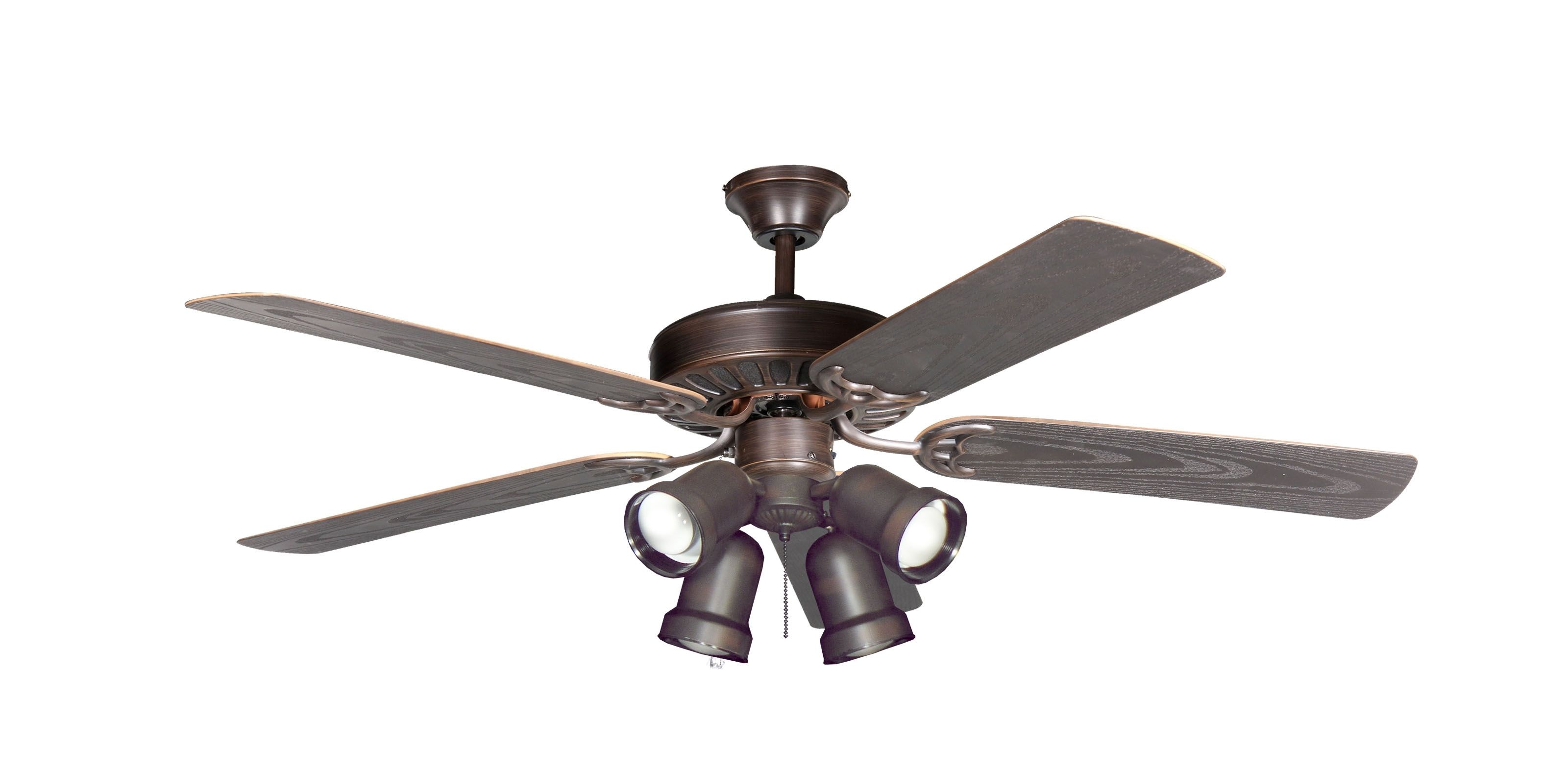 Ceiling Fan: Shop Litex In Antique Bronze Indooroutdoor Downrod With Outdoor Ceiling Fan Lights (Photo 2 of 15)