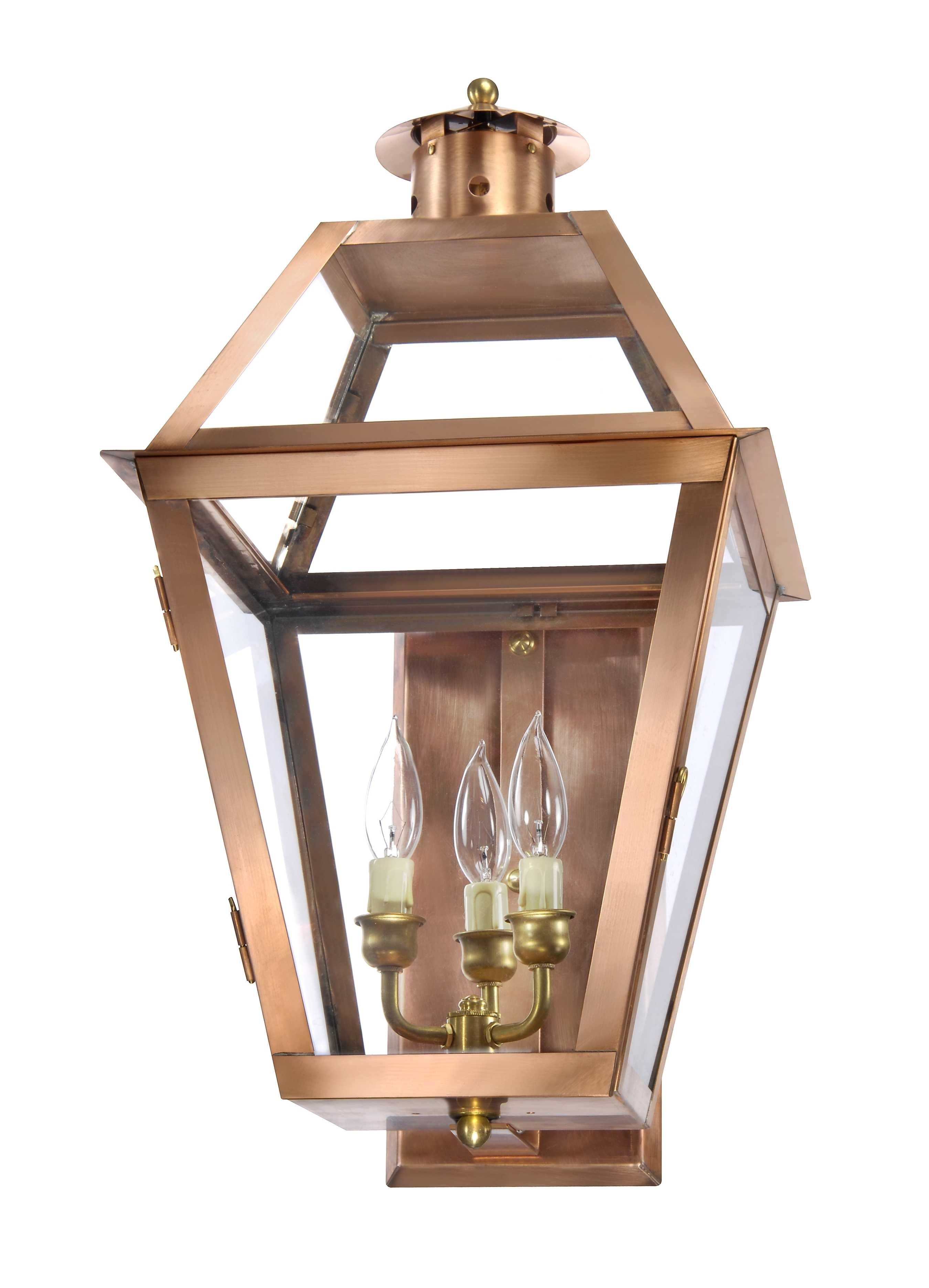 Charleston Collection | Ch 22 Copper Wall Lantern – Lantern & Scroll Throughout Outdoor Wall Mount Gas Lights (View 11 of 15)