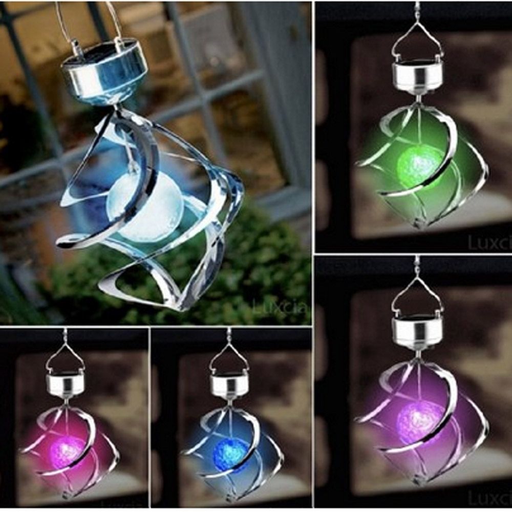 Color Changing Solar Powered Garden Light Outdoor Courtyard Hanging With Solar Outdoor Hanging Lights (Photo 9 of 15)