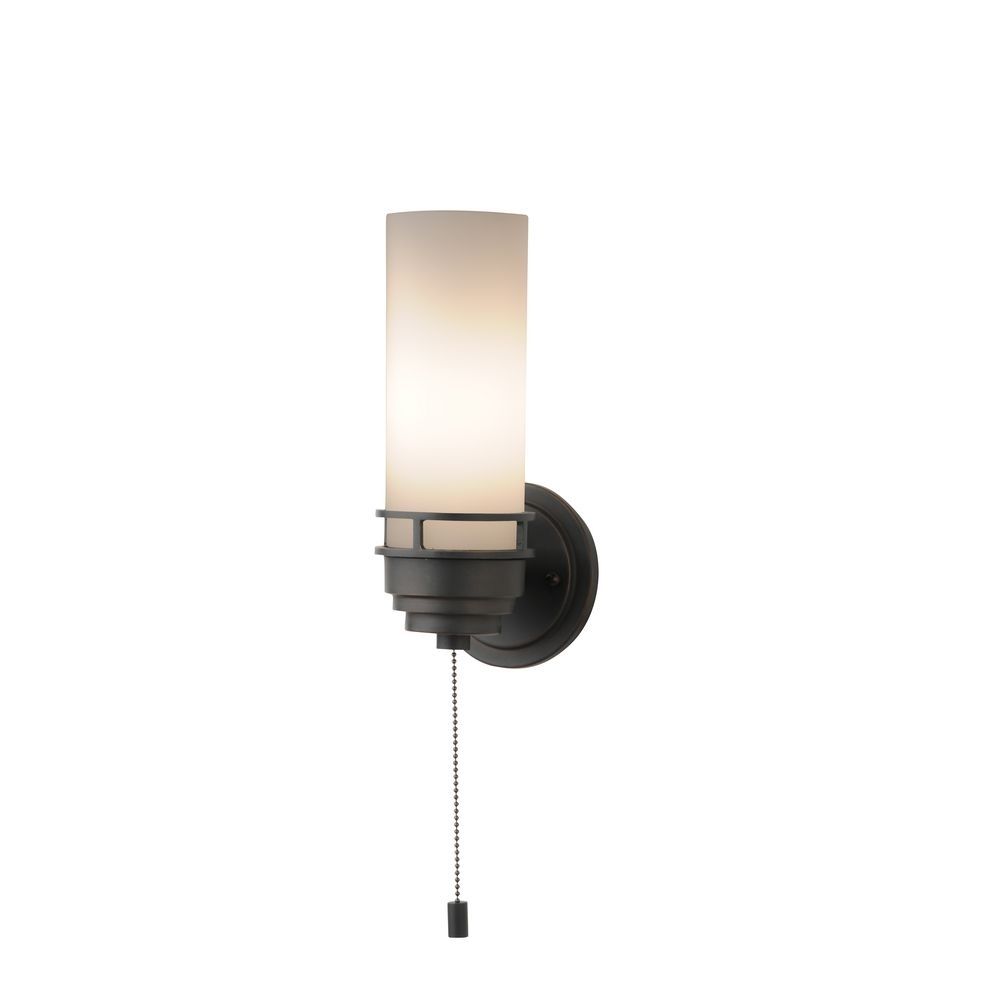 Contemporary Single Light Sconce With Pull Chain Switch | 203 78 Regarding Outdoor Wall Lights At Wickes (View 10 of 15)