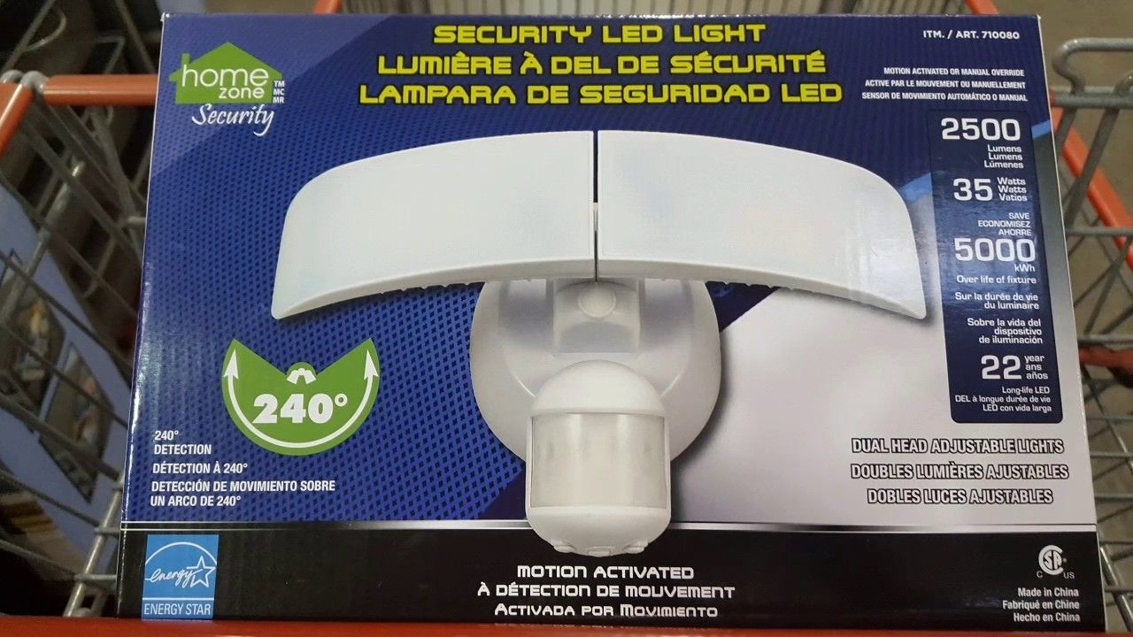 Costco! Home Zone Led Security Light – $39! – Youtube With Regard To Solar Garden Lights At Costco (Photo 12 of 15)