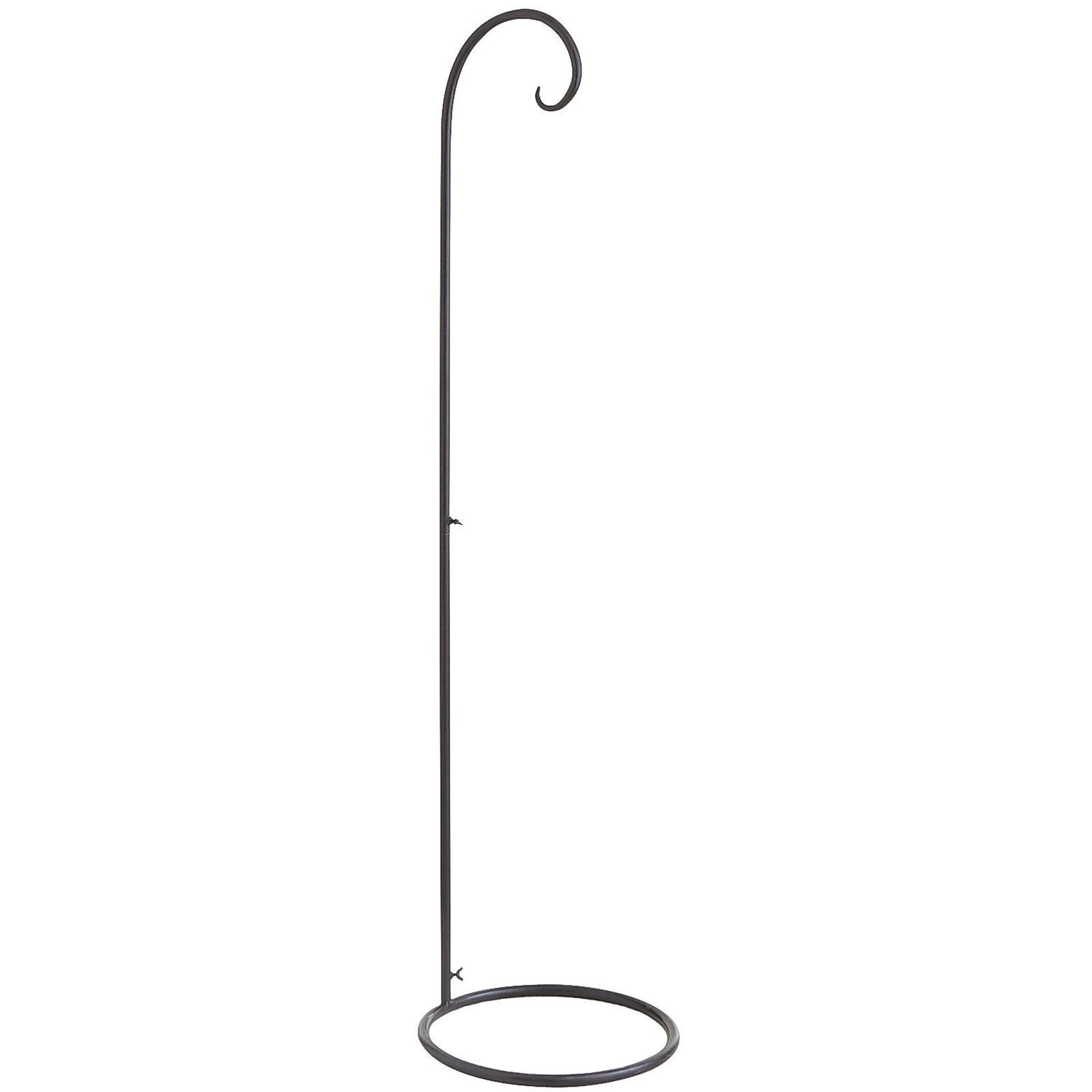 Crafted Of Wrought Iron, This Sturdy Stand Accommodates Hanging Intended For Outdoor Hanging Lanterns With Stand (Photo 1 of 15)
