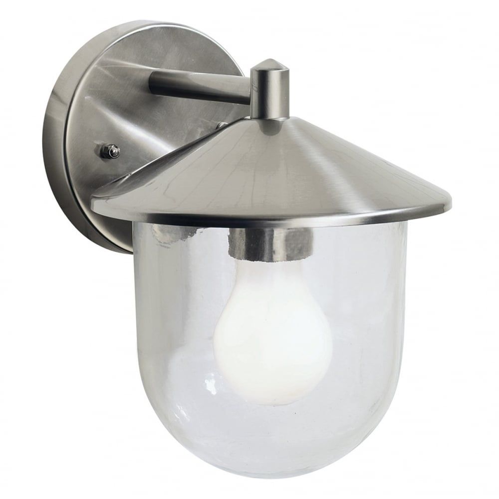 Dar Lighting Poole Poo1544 Outdoor Wall Light In Steel At Lovelights With Stainless Steel Outdoor Wall Lights (View 11 of 15)