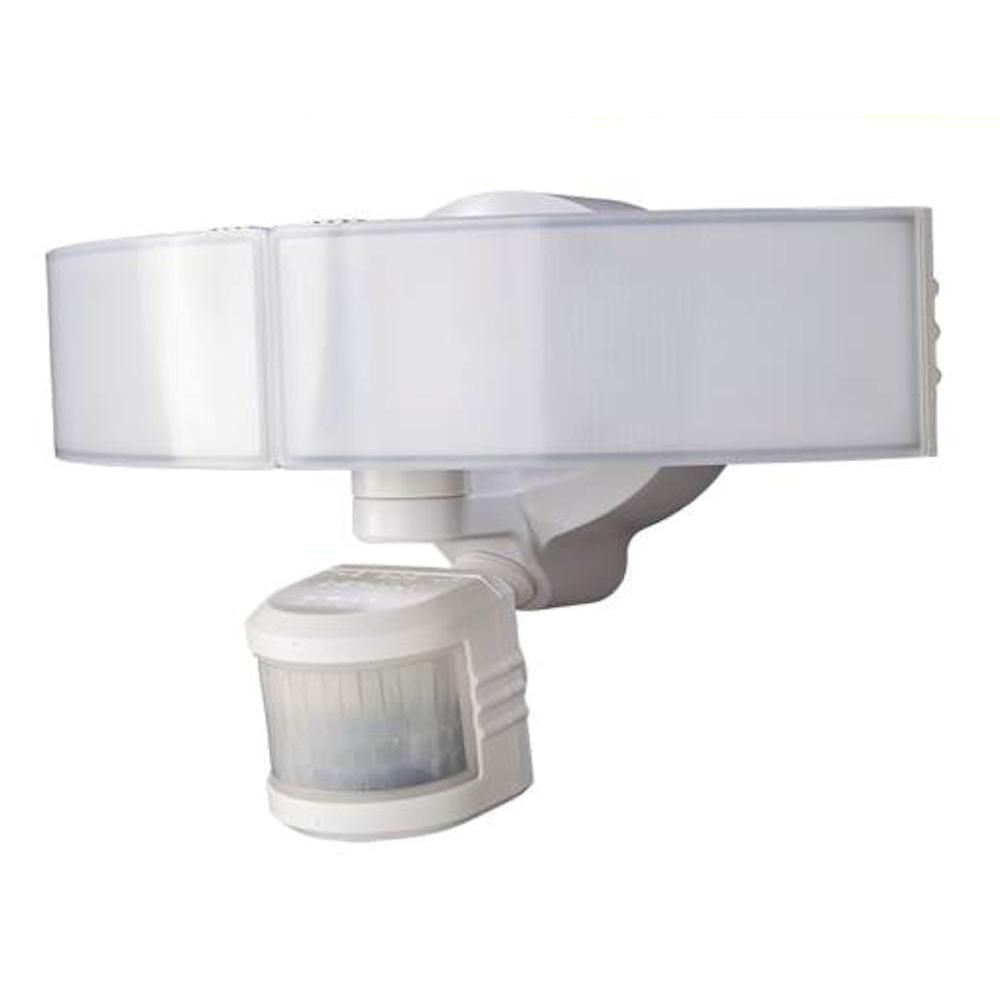 Defiant 270 Degree White Led Bluetooth Motion Outdoor Security Light For Modern Solar Garden Lighting At Home Depot (View 12 of 15)