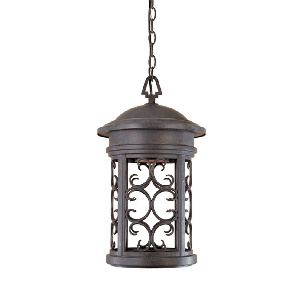 Designers Fountain Chambery Mediterranean Patina Outdoor Hanging For Metal Outdoor Hanging Lights (Photo 5 of 15)