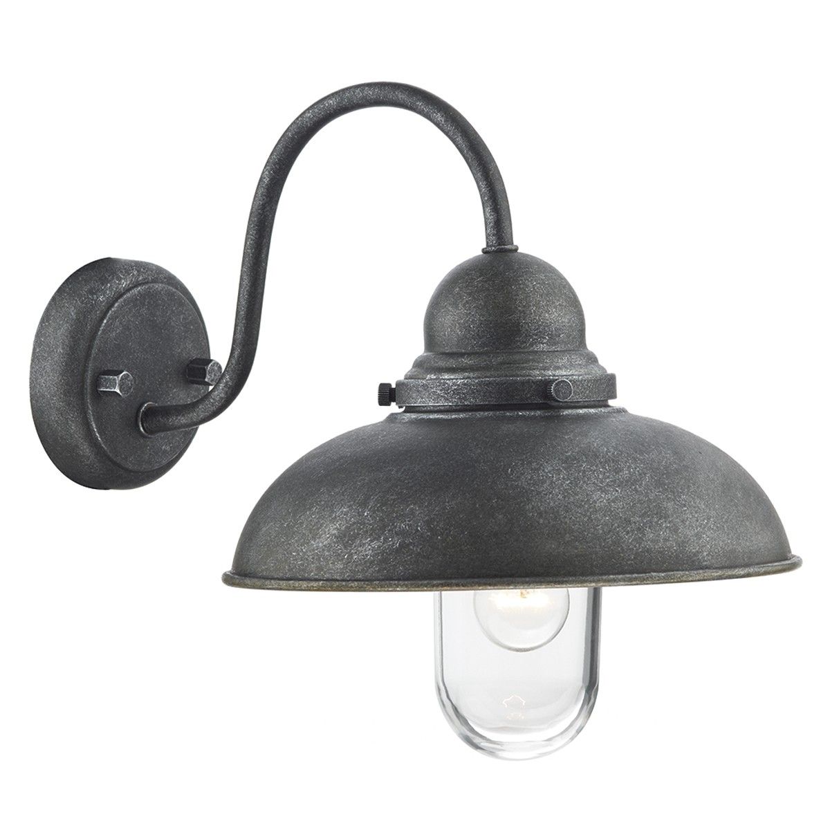 Dynamo 1 Light Wall Bracket Aged Iron Ip44 With Regard To Outdoor Wall Lighting At Ebay (View 7 of 15)