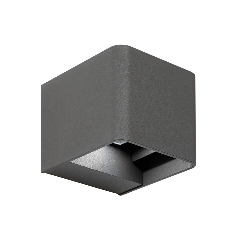 El 40072 Led Outdoor Adjustable Matt Grey Up/down Wall Light In White Led Outdoor Wall Lights (Photo 13 of 15)