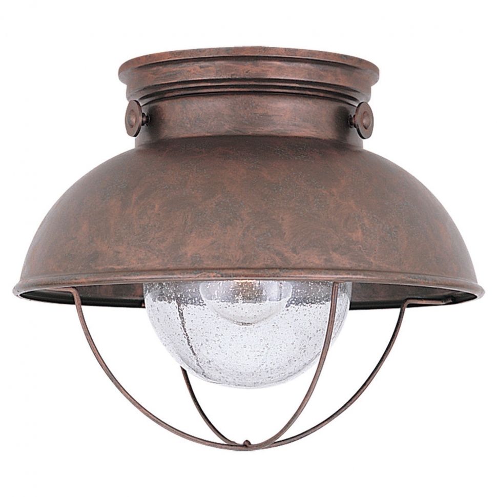 Featured Photo of 2024 Latest Outdoor Ceiling Light Fixture with Outlet