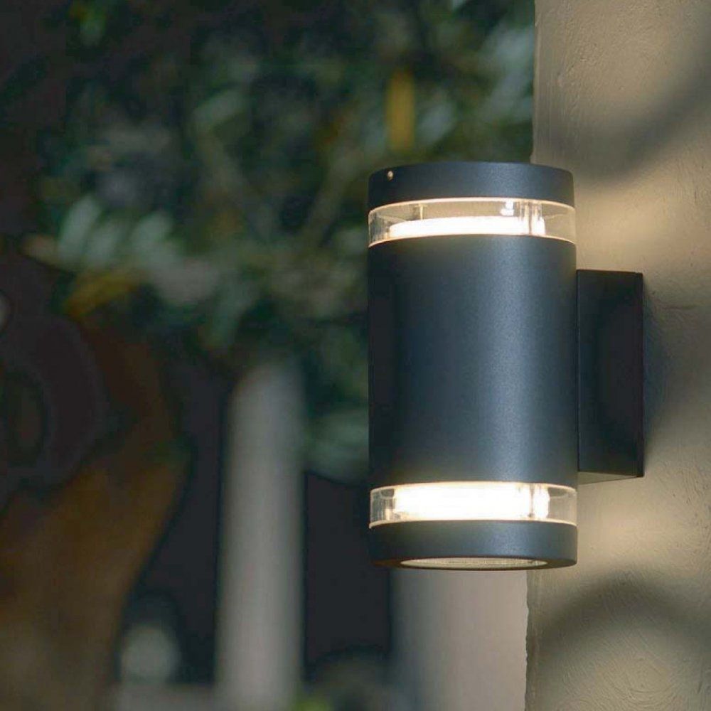Elstead Lighting Lutec Lighting Focus 6046 Graphite Up And Down Wall Intended For Up And Down Outdoor Wall Lighting (Photo 12 of 15)