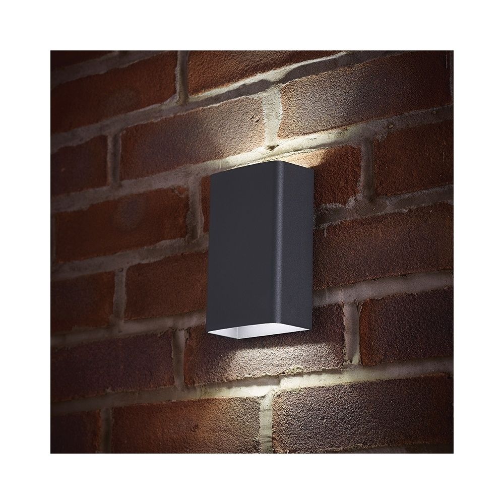 Endon El 40073 Led Outdoor Matt Grey Up/down Double Wall Light Inside Up And Down Outdoor Wall Lighting (View 8 of 15)